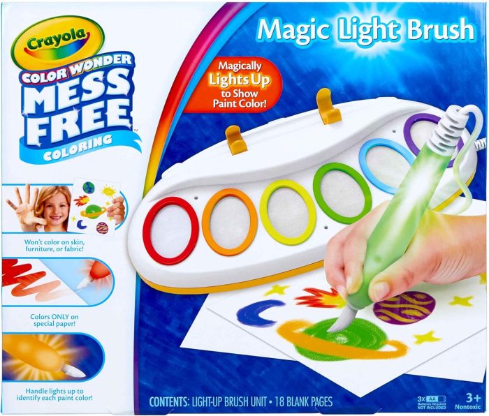 Crayola Color Wonder Magic Light Brush – Mess Free Painting Set for Kids