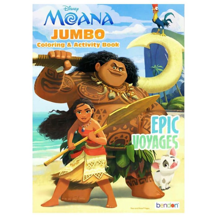 Disney Princess Jumbo Coloring & Activity Book Set – Moana, Frozen & Encanto for Kids