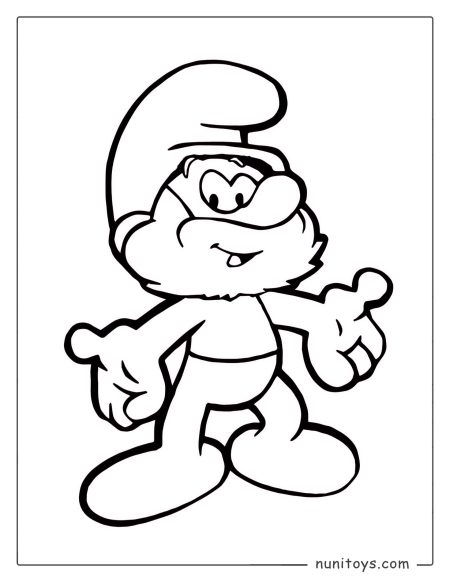 Página para colorear de Papá Pitufo