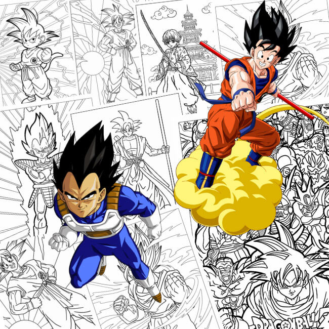 Páginas para colorear de Dragon Ball