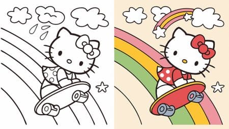 Páginas para colorear de Hello Kitty