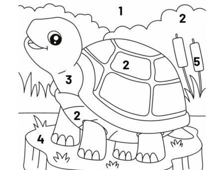 Páginas para colorear por números para preescolares