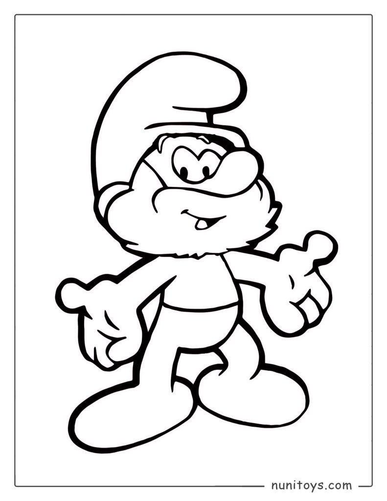 Papa Smurf Coloring Page