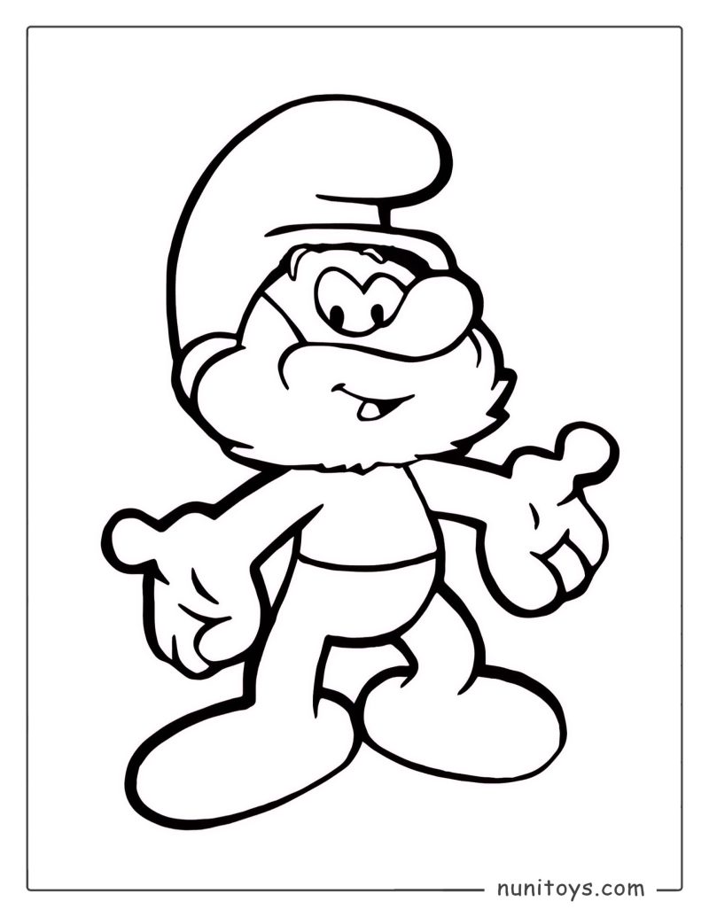 Papa Smurf Coloring Page