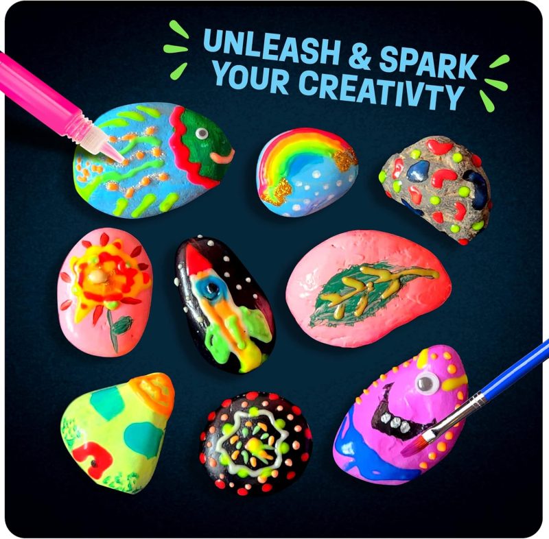 Glow in the Dark Rock Painting Kit for Creative Kids