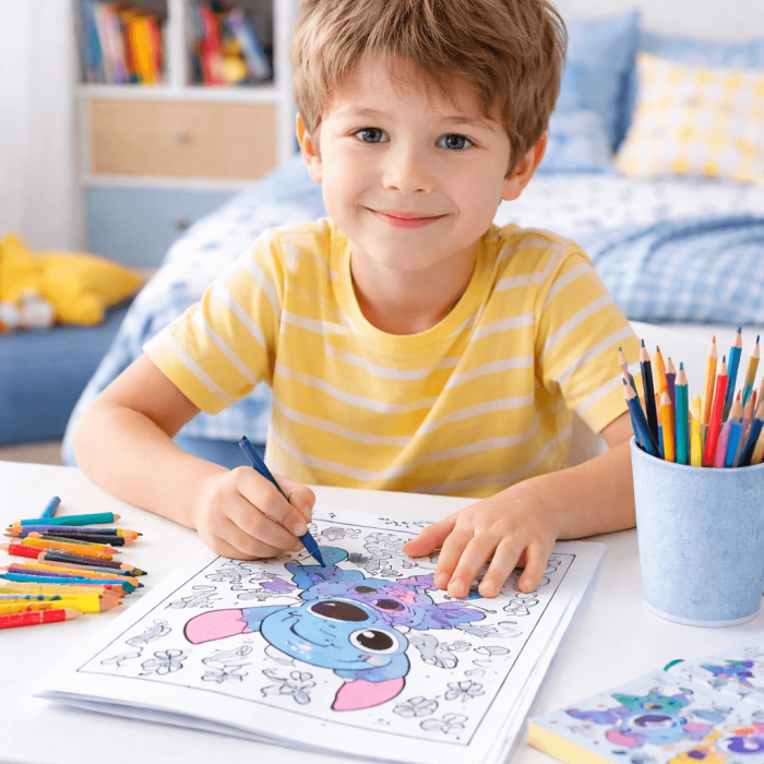 Stitch Coloring Pages & Sticker Activity Book – Creative Activities for Kids