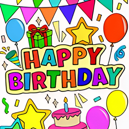 Coloriages d’anniversaire