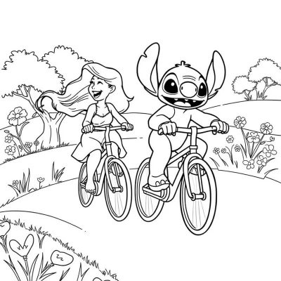 páginas para colorear de Lilo & Stitch