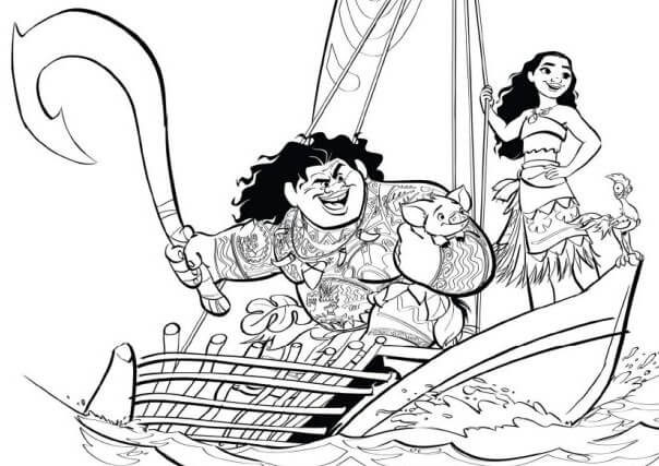 páginas para colorear de Moana