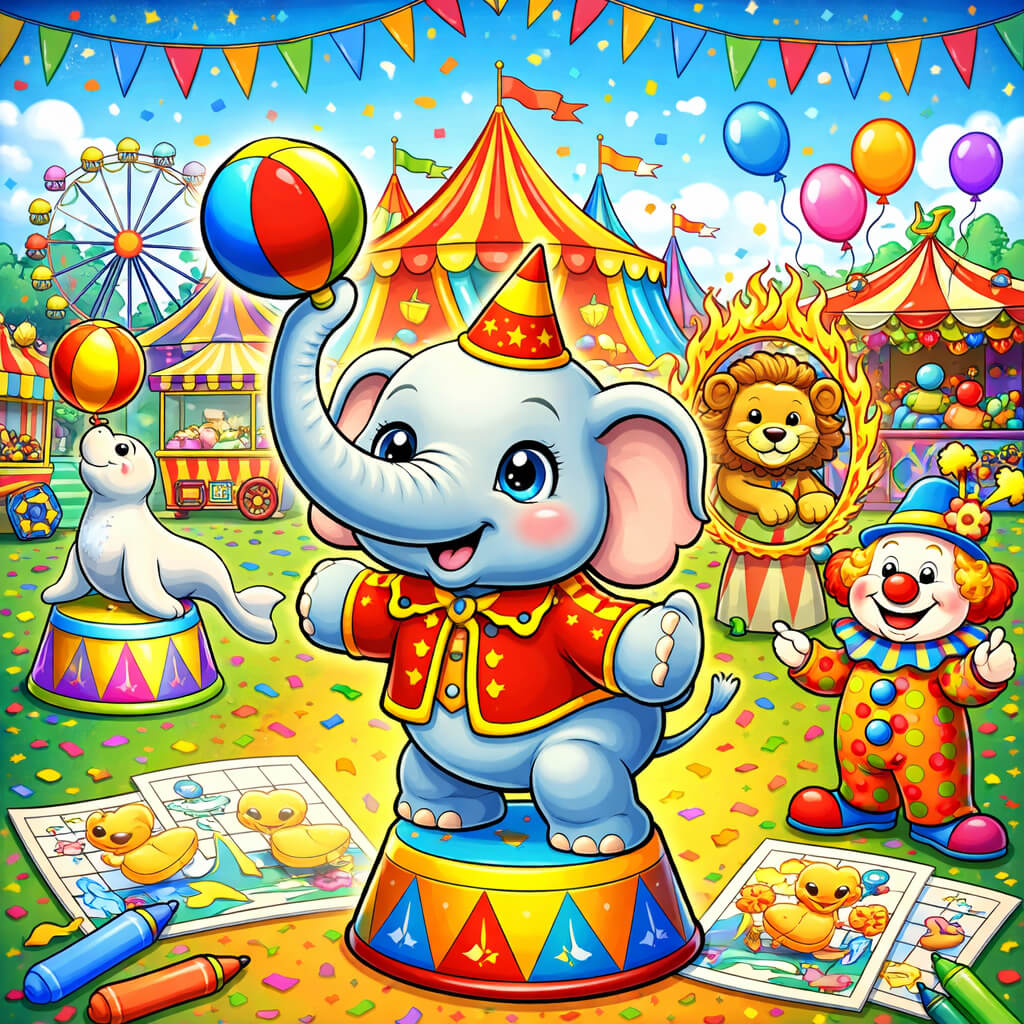 Circus & Carnival Coloring Pages