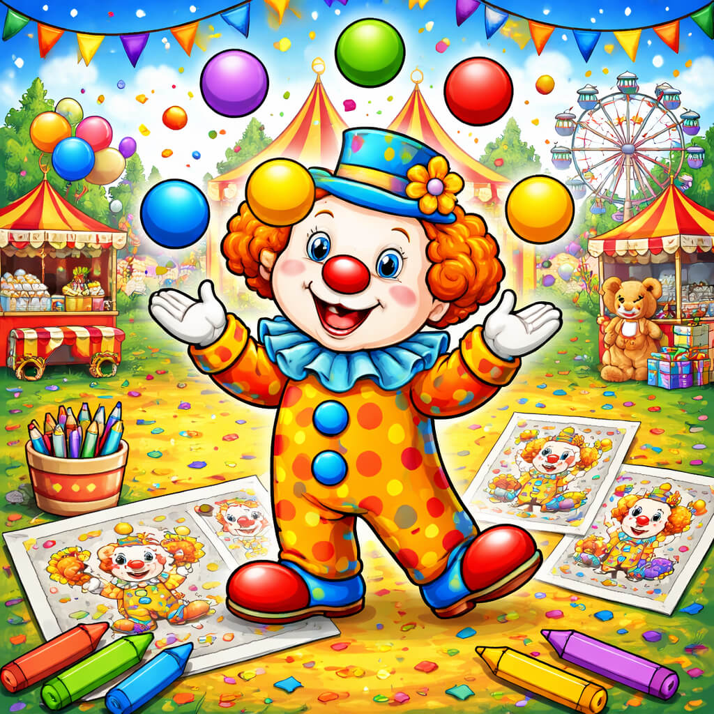 Clown Coloring Pages