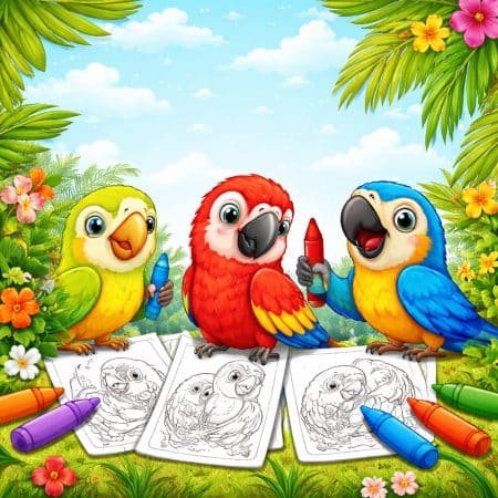 Free Printable Parrot Coloring Pages