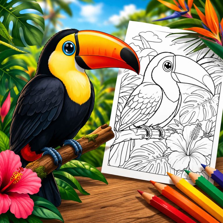 Toucan Coloring Pages