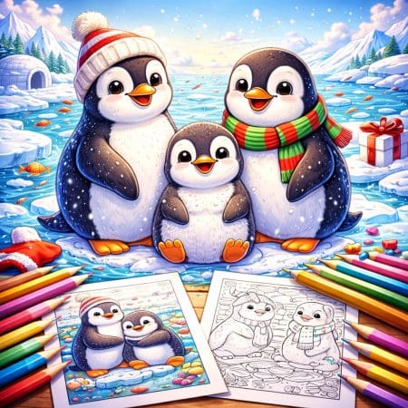 Penguin Coloring Pages