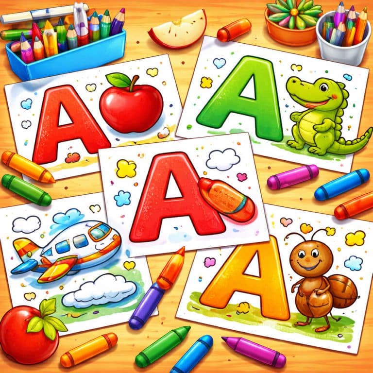 Letter A Coloring Pages