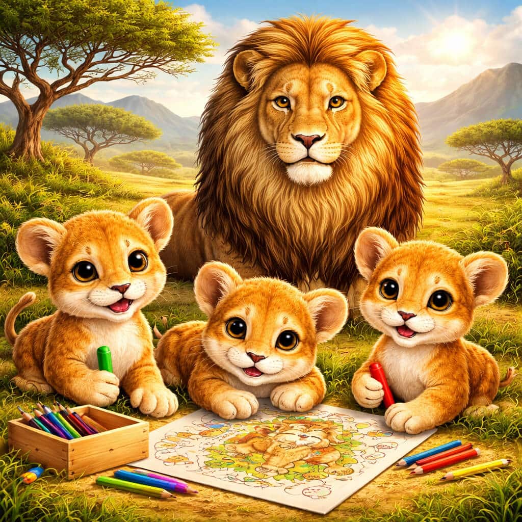 Free Printable Lion Coloring Pages for Kids - Nunitoys