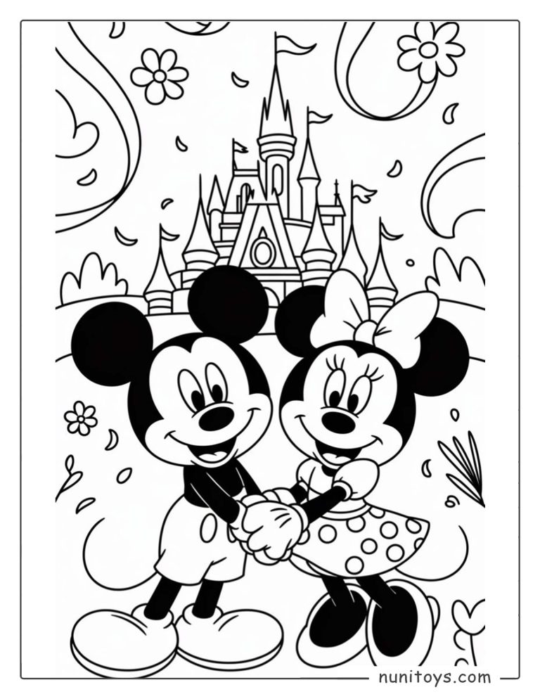 Coloriage Mickey Mouse et Minnie Mouse