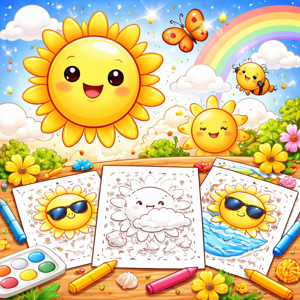 Sun Coloring Pages