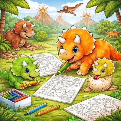 Triceratops coloring pages