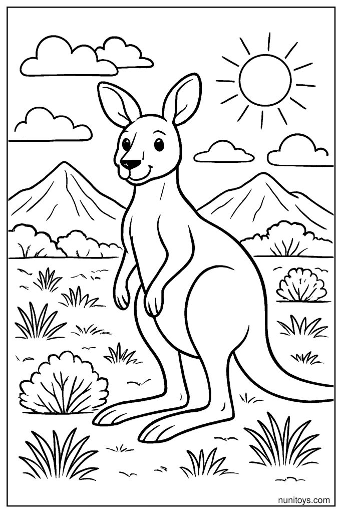 Realistic Kangaroo Standing in the Australian Outback