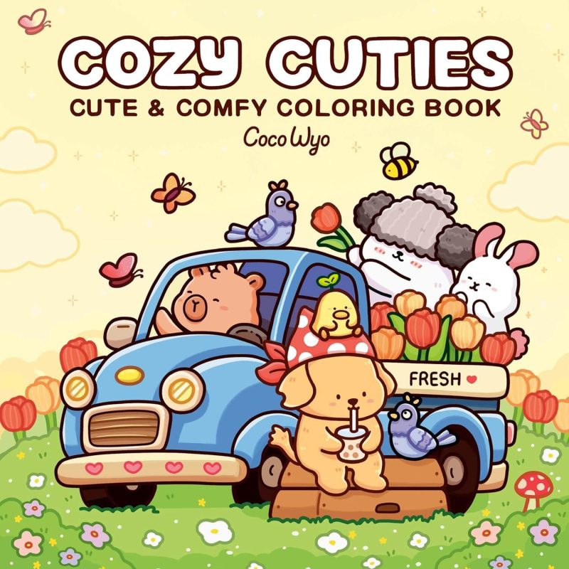 Cozy Cuties Simple Baby Animal Coloring Book for Kids Learning to Color