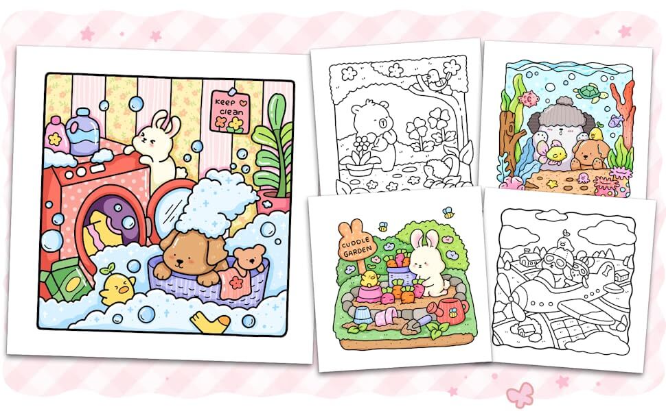 Cozy Cuties Simple Baby Animal Coloring Book for Kids Learning to Color