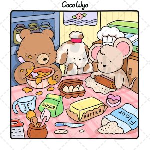 Cozy Friends Cute Animal Coloring Book for kids