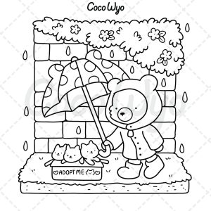 Cozy Friends Cute Animal Coloring Book for kids