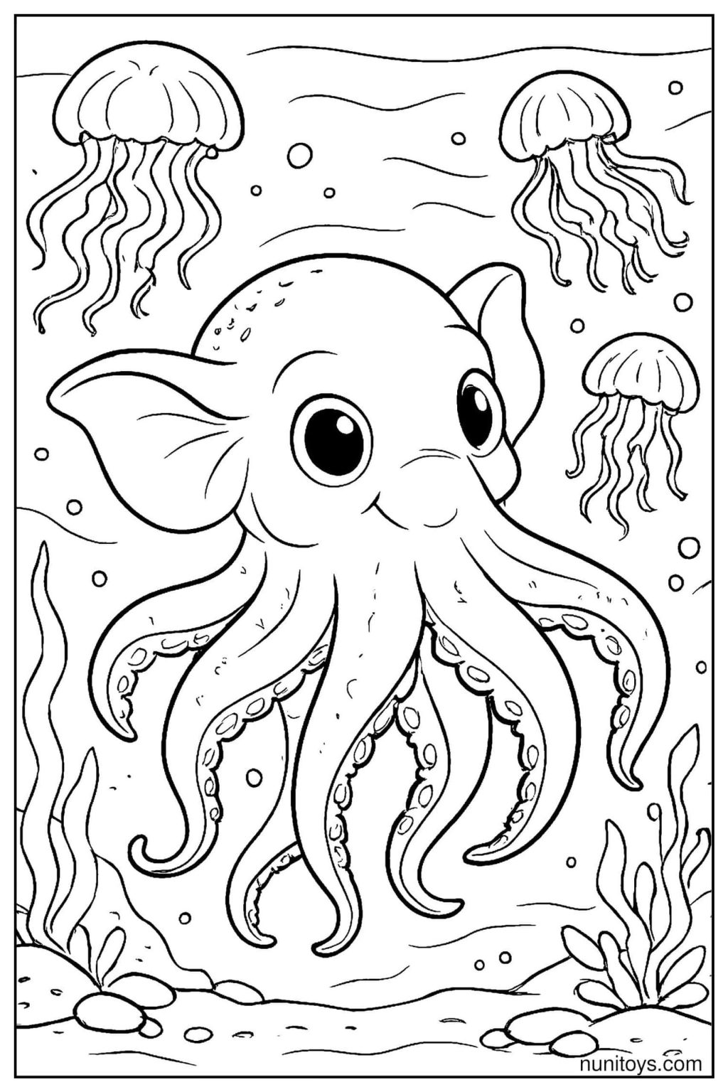 Dumbo Octopus Color Dumbo Octopus Coloring Page Underwater Drift - Free PDF