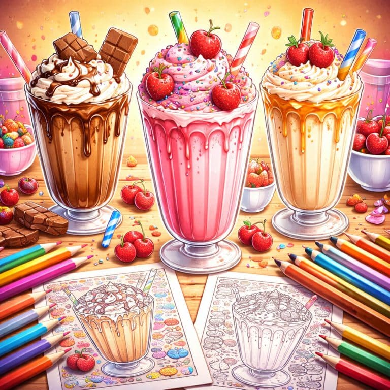 Milkshake Coloring Pages