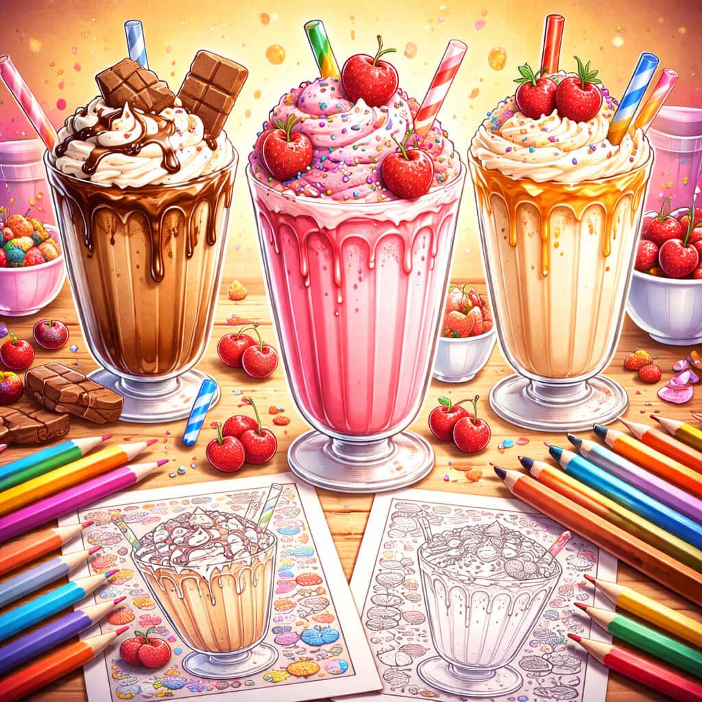 Milkshake Coloring Pages