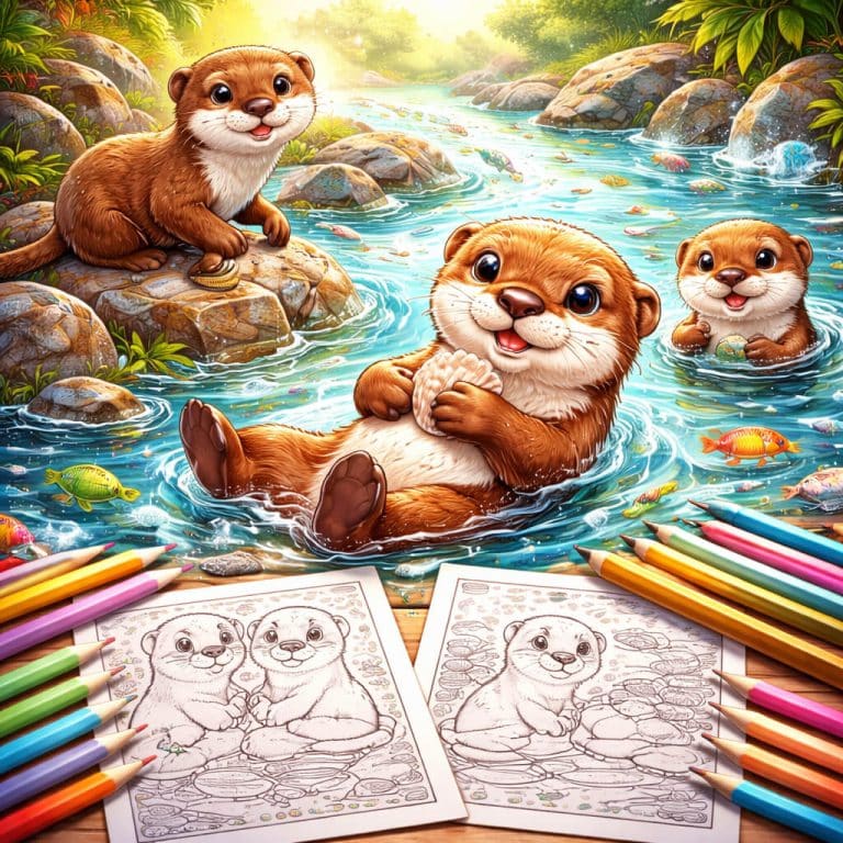 Otter Coloring Pages