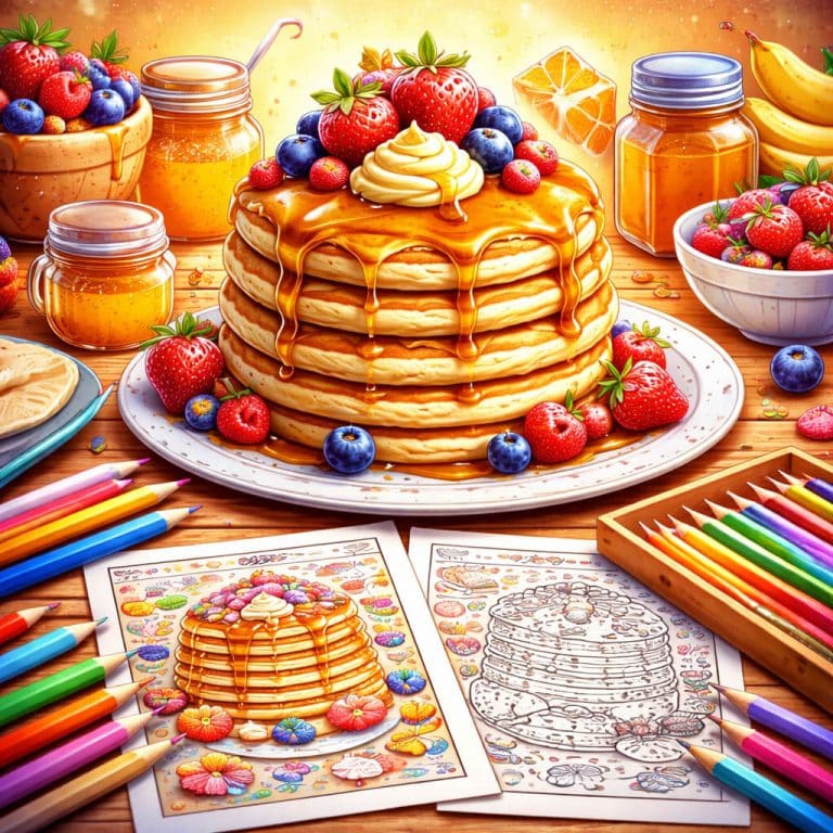 Pancake coloring pages