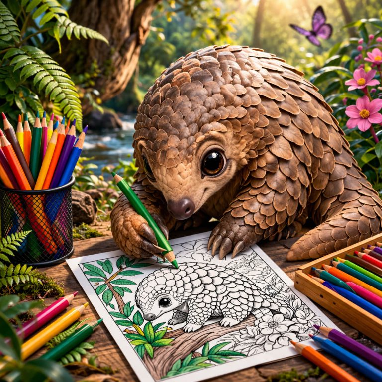 Pangolin Coloring Pages