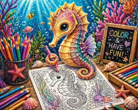 Seahorse Coloring Pages