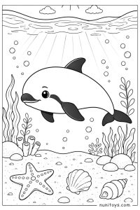 Vaquita by Starfish on the Ocean Floor