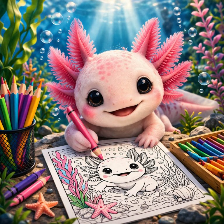 Axolotl Coloring Pages