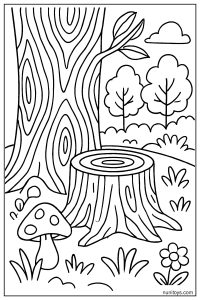 Wood Textures Coloring Page for Creative Moments