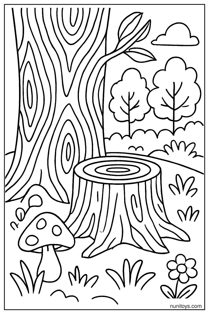 Wood Textures Coloring Page for Creative Moments
