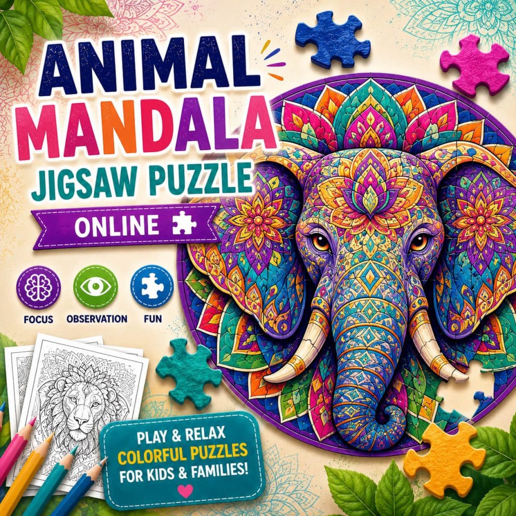 Animal Mandala Jigsaw Puzzle Online