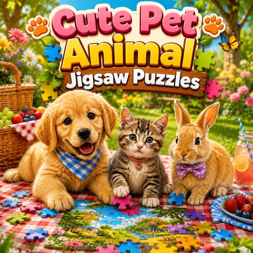 Cute Pet Animal Jigsaw Puzzles Online