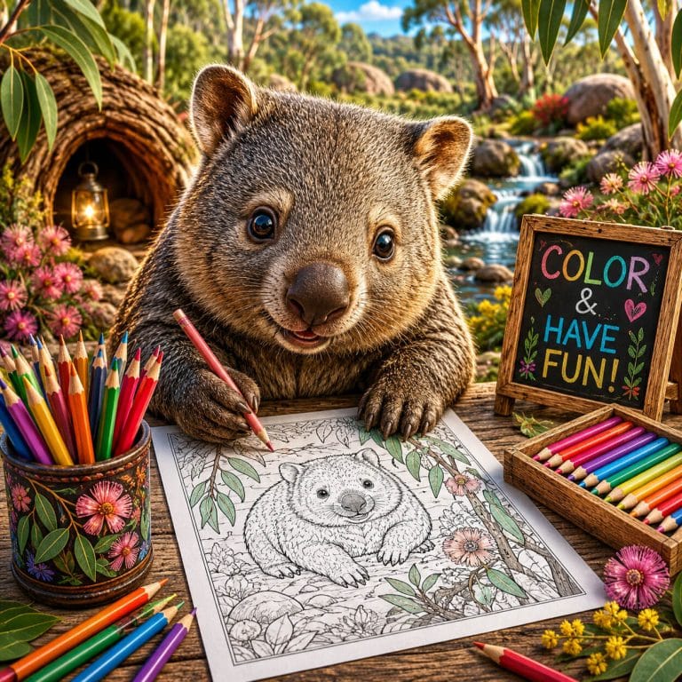 Free Printable Wombat Coloring Pages