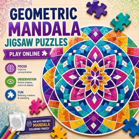 Geometric Mandala Jigsaw Puzzles