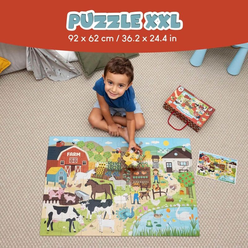 Giant Farm Floor Puzzle for Kids – Farm Animal Fun through Learning