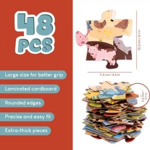 Giant Farm Floor Puzzle for Kids – Screen-Free Farm Animal Fun and Learning