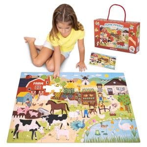 Giant Farm Floor Puzzle for Kids – Screen-Free Farm Animal Fun and Learning