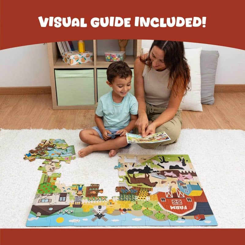 Giant Farm Floor Puzzle for Kids – Farm Animal Fun through Learning