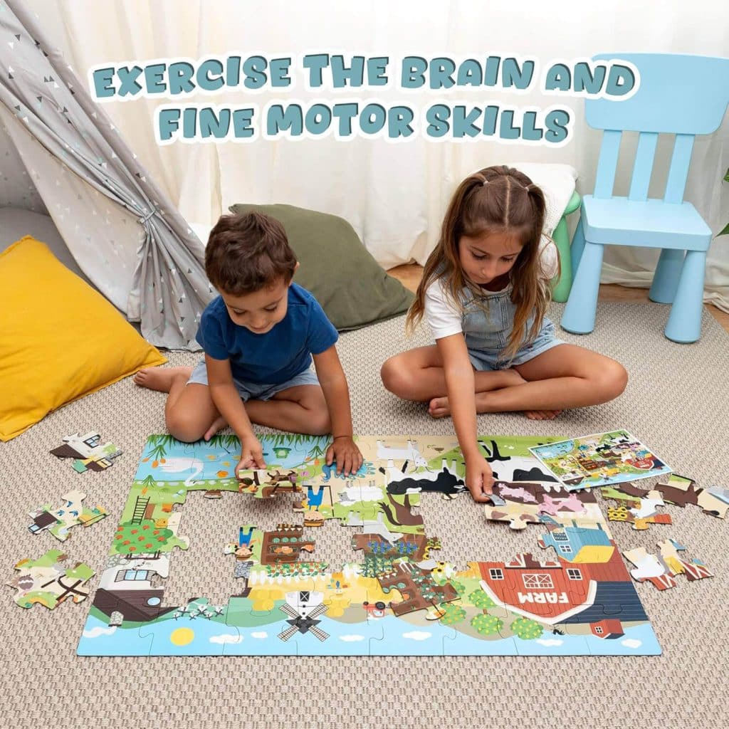 Giant Farm Floor Puzzle for Kids – Farm Animal Fun through Learning