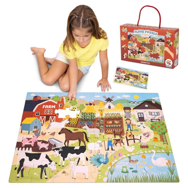 Giant Farm Floor Puzzle for Kids – Farm Animal Fun through Learning