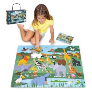 Giant Jungle Floor Puzzle for Kids – Screen-Free Animal Fun and Early Learning